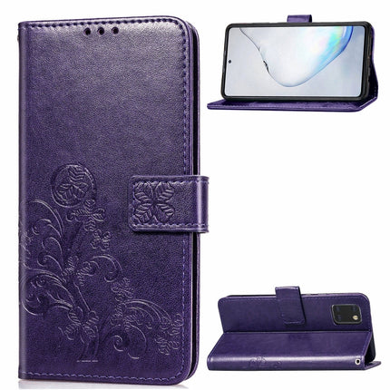 Lucky Clover Pressed Flowers Pattern Leather Case with Holder & Card Slots & Wallet & Hand Strap, For Galaxy S20+, For Galaxy S20 Ultra, For Galaxy S20, For Galaxy A71, For Galaxy S10 Lite / A91 / M80s, For Galaxy Note10 Lite/A81/M60s                  ...