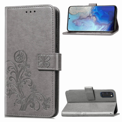 Lucky Clover Pressed Flowers Pattern Leather Case with Holder & Card Slots & Wallet & Hand Strap, For Galaxy S20+, For Galaxy S20 Ultra, For Galaxy S20, For Galaxy A71, For Galaxy S10 Lite / A91 / M80s, For Galaxy Note10 Lite/A81/M60s                  ...