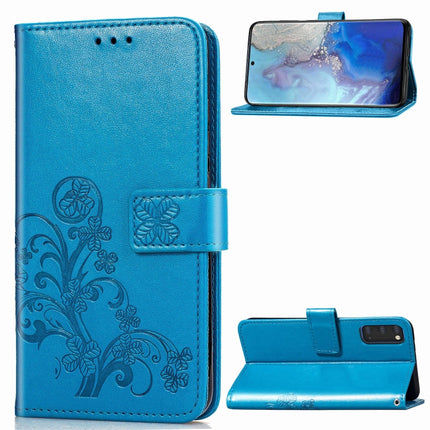 Lucky Clover Pressed Flowers Pattern Leather Case with Holder & Card Slots & Wallet & Hand Strap, For Galaxy S20+, For Galaxy S20 Ultra, For Galaxy S20, For Galaxy A71, For Galaxy S10 Lite / A91 / M80s, For Galaxy Note10 Lite/A81/M60s                  ...