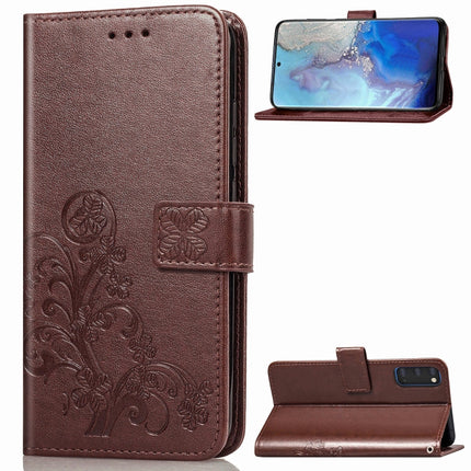 Lucky Clover Pressed Flowers Pattern Leather Case with Holder & Card Slots & Wallet & Hand Strap, For Galaxy S20+, For Galaxy S20 Ultra, For Galaxy S20, For Galaxy A71, For Galaxy S10 Lite / A91 / M80s, For Galaxy Note10 Lite/A81/M60s                  ...