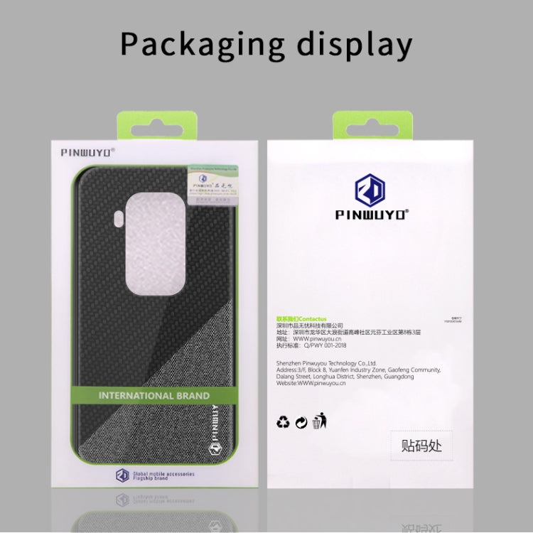 PINWUYO Rong Series  Shockproof PC + TPU+ Chemical Fiber Cloth Protective Cover, For Motorola One Zoom / One Pro, For  Motorola Moto E6 Plus, For  Motorola Moto E6 Play