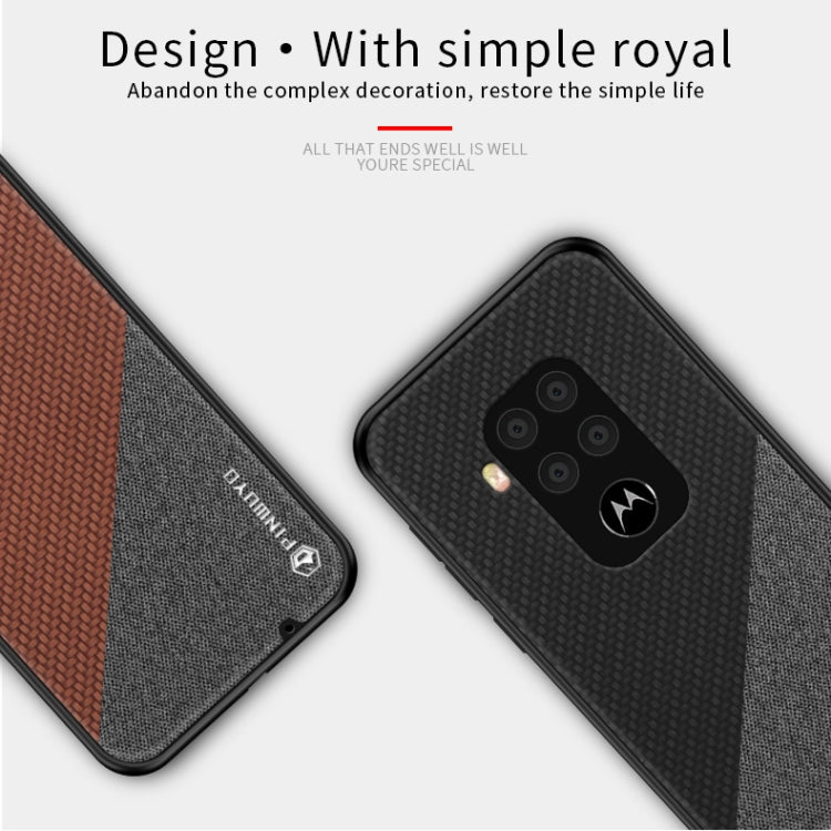 PINWUYO Rong Series  Shockproof PC + TPU+ Chemical Fiber Cloth Protective Cover, For Motorola One Zoom / One Pro, For  Motorola Moto E6 Plus, For  Motorola Moto E6 Play
