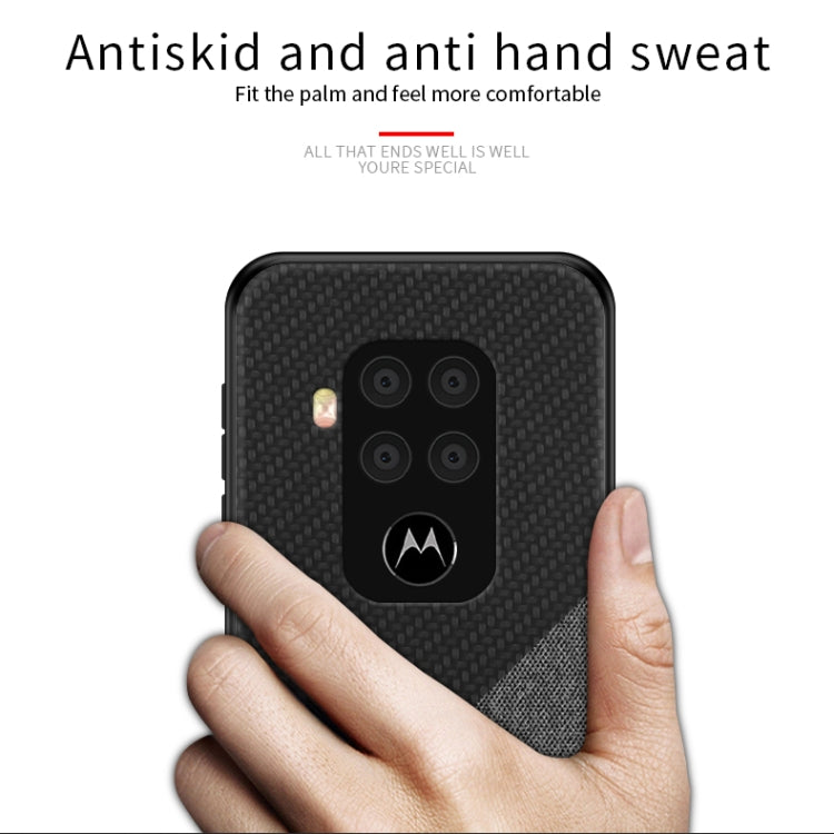 PINWUYO Rong Series  Shockproof PC + TPU+ Chemical Fiber Cloth Protective Cover, For Motorola One Zoom / One Pro, For  Motorola Moto E6 Plus, For  Motorola Moto E6 Play