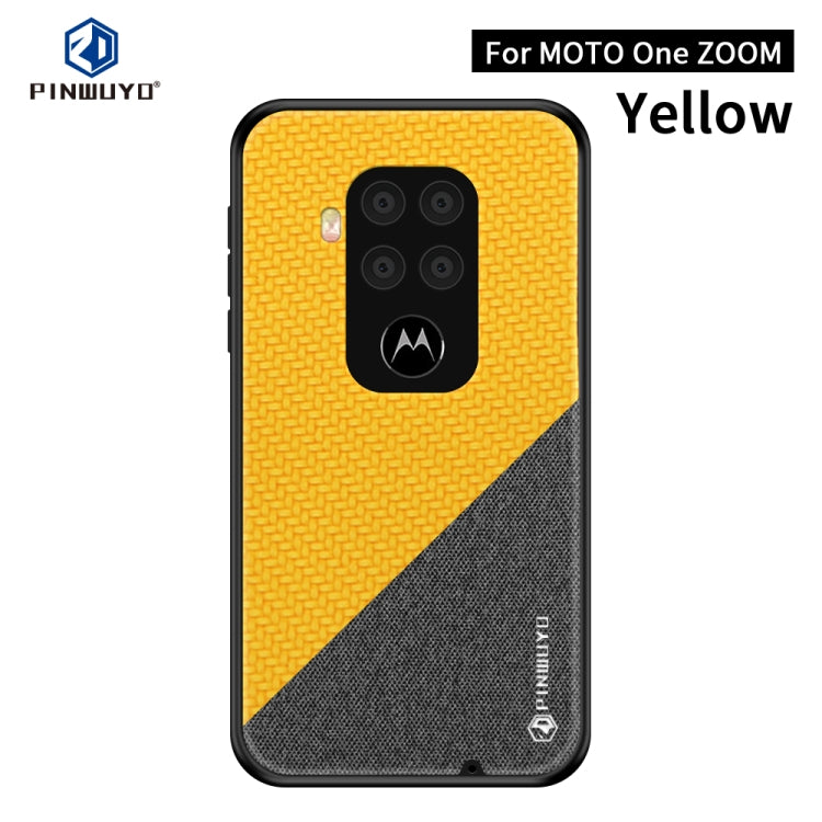 PINWUYO Rong Series  Shockproof PC + TPU+ Chemical Fiber Cloth Protective Cover, For Motorola One Zoom / One Pro, For  Motorola Moto E6 Plus, For  Motorola Moto E6 Play