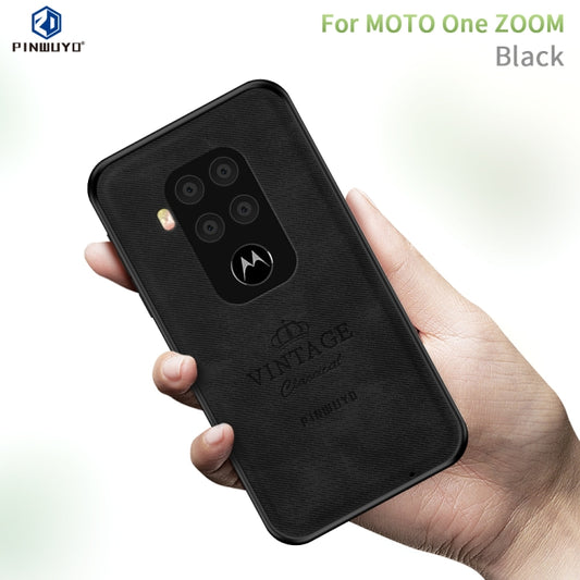 PINWUYO Zun Series PC + TPU + Skin Waterproof And Anti-fall All-inclusive Protective Shell, For Motorola One Zoom / One Pro, For  Motorola Moto E6 Plus, For  Motorola Moto E6 Play