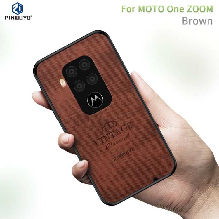 PINWUYO Zun Series PC + TPU + Skin Waterproof And Anti-fall All-inclusive Protective Shell, For Motorola One Zoom / One Pro, For  Motorola Moto E6 Plus, For  Motorola Moto E6 Play