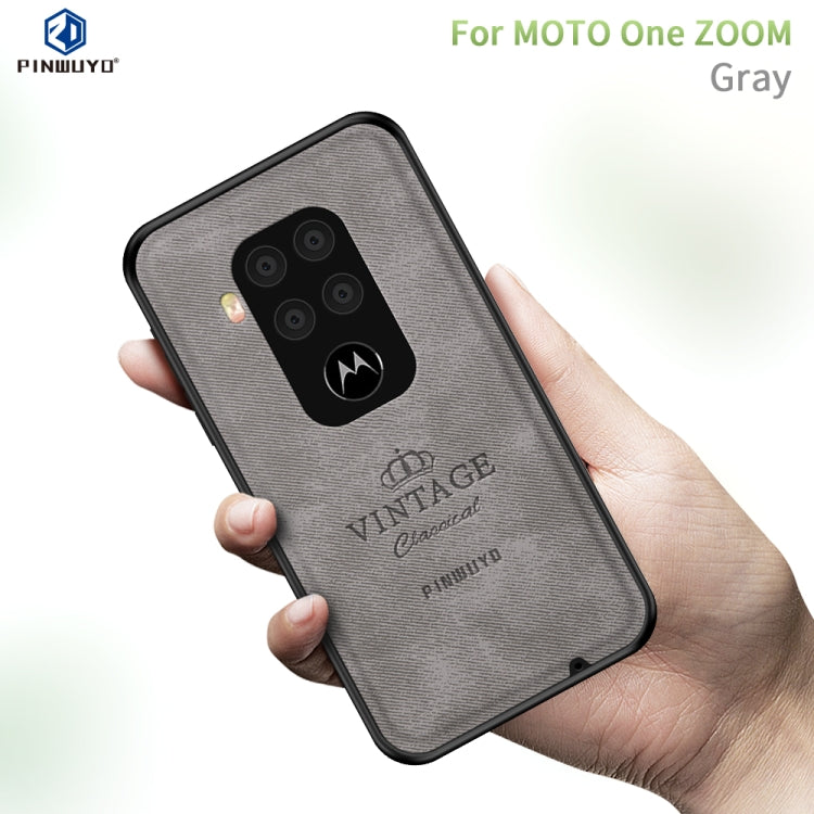 PINWUYO Zun Series PC + TPU + Skin Waterproof And Anti-fall All-inclusive Protective Shell, For Motorola One Zoom / One Pro, For  Motorola Moto E6 Plus, For  Motorola Moto E6 Play