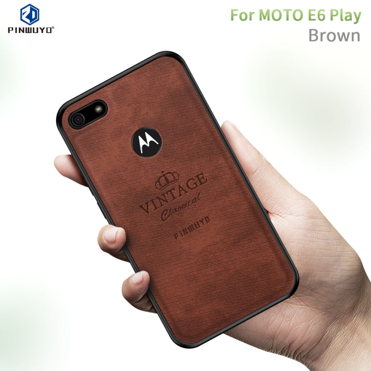 PINWUYO Zun Series PC + TPU + Skin Waterproof And Anti-fall All-inclusive Protective Shell, For Motorola One Zoom / One Pro, For  Motorola Moto E6 Plus, For  Motorola Moto E6 Play