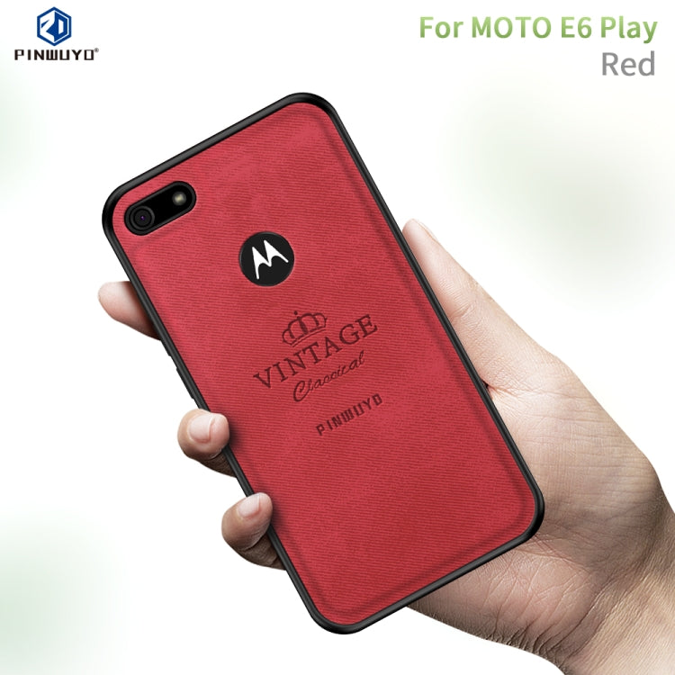 PINWUYO Zun Series PC + TPU + Skin Waterproof And Anti-fall All-inclusive Protective Shell, For Motorola One Zoom / One Pro, For  Motorola Moto E6 Plus, For  Motorola Moto E6 Play