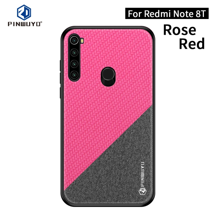 PINWUYO Rong Series  Shockproof PC + TPU+ Chemical Fiber Cloth Protective Cover, For Xiaomi RedMi Note8T, For Xiaomi CC9 Pro / Note10, For MOTO G8 Plus, For MOTO G8 Play / One macro