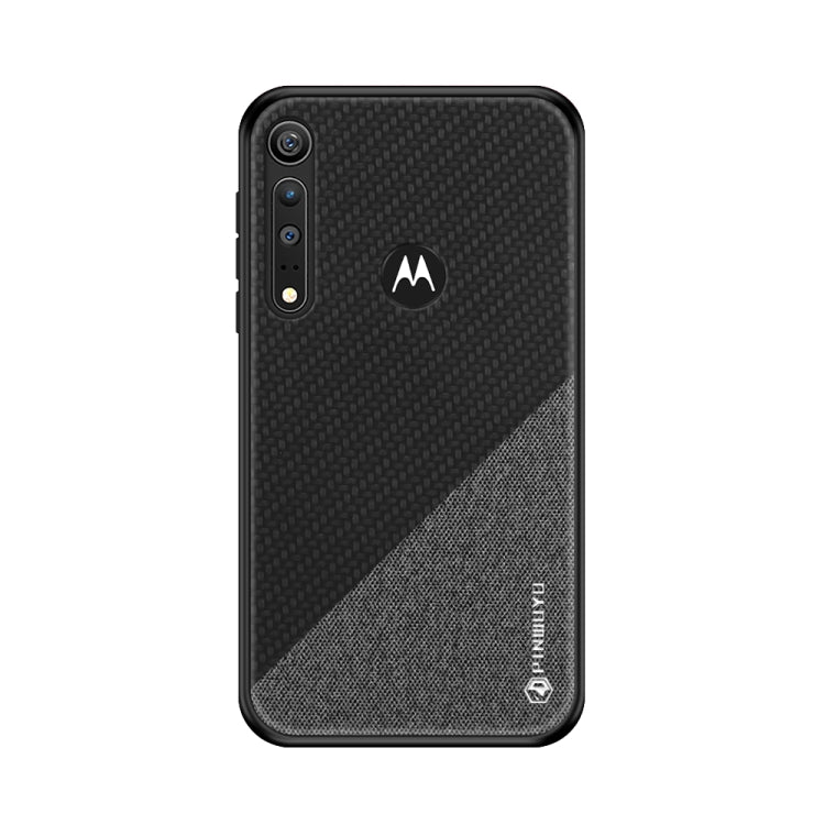 PINWUYO Rong Series  Shockproof PC + TPU+ Chemical Fiber Cloth Protective Cover, For Xiaomi RedMi Note8T, For Xiaomi CC9 Pro / Note10, For MOTO G8 Plus, For MOTO G8 Play / One macro