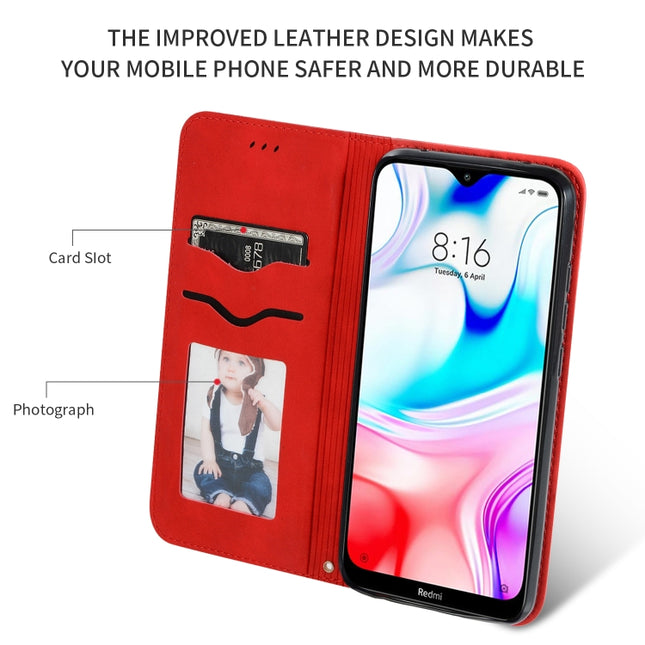 Retro Skin Feel Business Magnetic Horizontal Flip Leather Case, For Xiaomi Redmi 8, For Xiaomi Redmi 8A