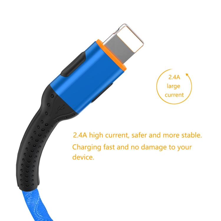 ENKAY ENK-CB203 Cloth Weaving Thread USB to 8 Pin Data Transfer Charging Cable, 8 Pin