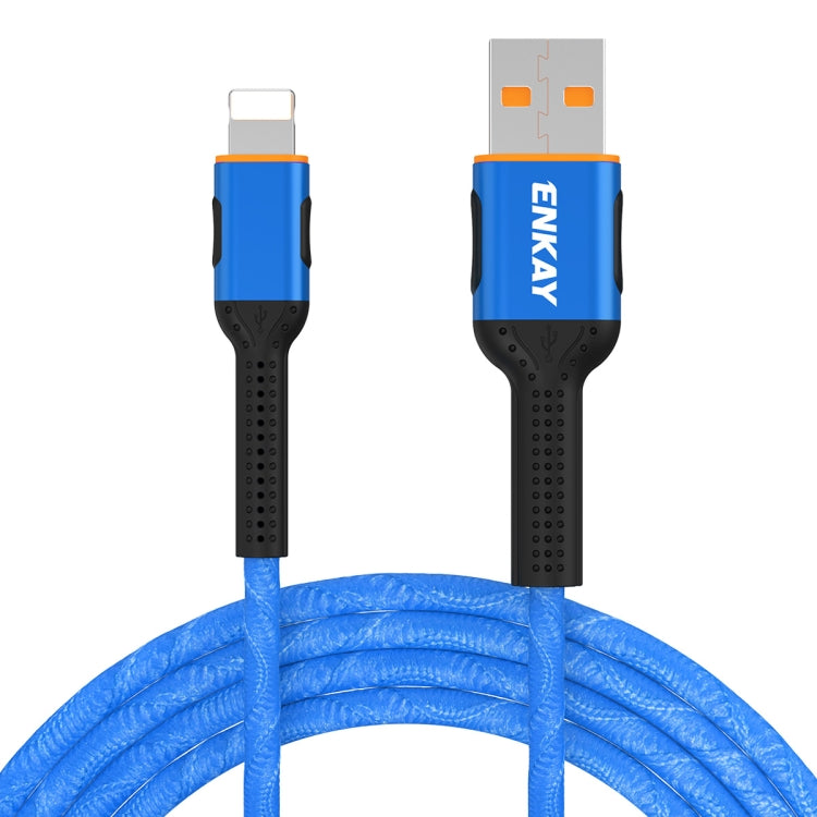 ENKAY ENK-CB203 Cloth Weaving Thread USB to 8 Pin Data Transfer Charging Cable, 8 Pin