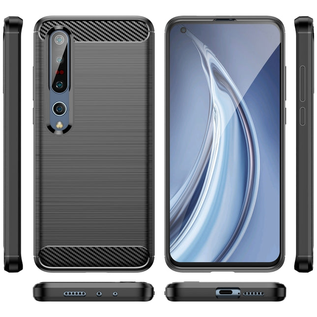 For Xiaomi Mi 10 / 10 Pro Brushed Texture Carbon Fiber TPU Case, For Xiaomi Mi 10 / 10 Pro