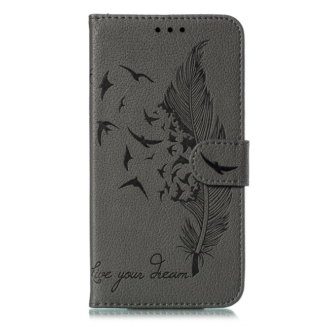Litchi Texture Feather Embossing Horizontal Flip PU Leather Case with Holder & Card Slots & Wallet & Photo Frame & Lanyard, For Galaxy S20, For Galaxy S20 Ultra, For Galaxy S20+