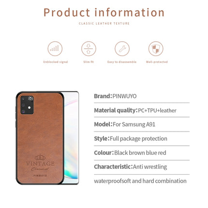 PINWUYO Pin Rui Series Classical Leather Texture PC + TPU Waterproof  Anti-fall All-inclusive Protective Case Shell