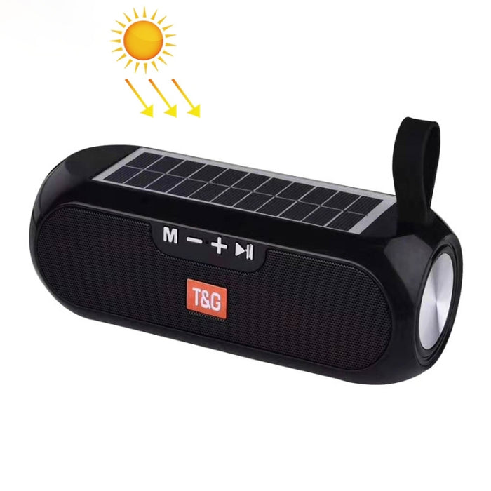 T&amp;G TG182 Tragbare Säule Kabellose Stereo-Musikbox Solarbetriebenes wasserdichtes USB-AUX-FM-Radio mit Superbass