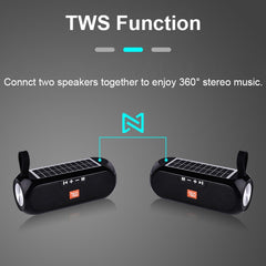 T&G TG182 Portable Column Wireless Stereo Music Box Solar Power waterproof USB AUX FM radio super bass