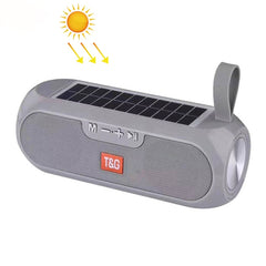 T&G TG182 Portable Column Wireless Stereo Music Box Solar Power waterproof USB AUX FM radio super bass