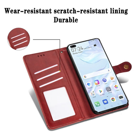 For Huawei P40 Pro Retro Solid Color Leather Buckle Phone Case with Lanyard & Photo Frame & Card Slot & Wallet & Stand Function, For Huawei P40 Pro