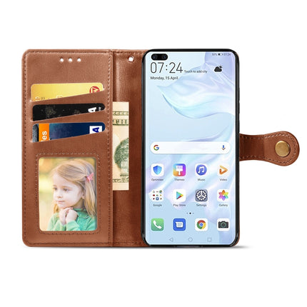 For Huawei P40 Pro Retro Solid Color Leather Buckle Phone Case with Lanyard & Photo Frame & Card Slot & Wallet & Stand Function, For Huawei P40 Pro