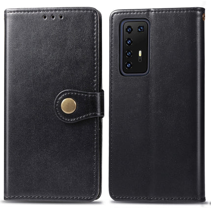 For Huawei P40 Pro Retro Solid Color Leather Buckle Phone Case with Lanyard & Photo Frame & Card Slot & Wallet & Stand Function, For Huawei P40 Pro