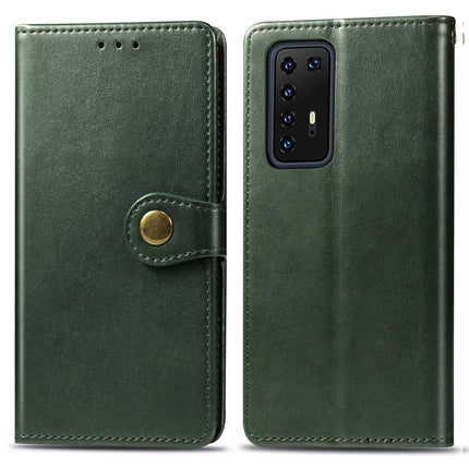 For Huawei P40 Pro Retro Solid Color Leather Buckle Phone Case with Lanyard & Photo Frame & Card Slot & Wallet & Stand Function, For Huawei P40 Pro