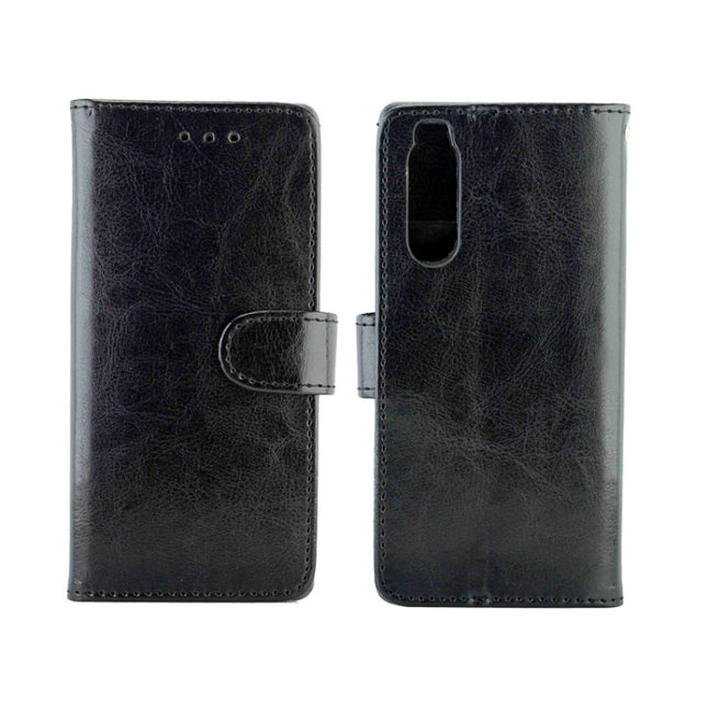 Crazy Horse Texture Leather Horizontal Flip Protective Case with Holder & Card Slots & Wallet & Photo Frame, For Sony Xperia 5, For LG W10, For Motorola MOTO E6 Play