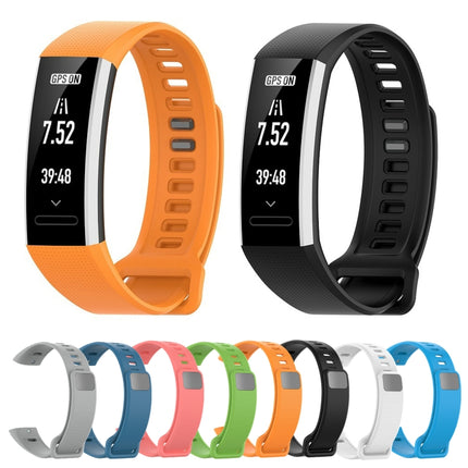 For Huawei Band 2 Pro / Band 2 / ERS-B19 / ERS-B29 Sports Bracelet Silicone Strap, White, Orange, Pink, Black, Gray, Green, Blue, Midnight Blue