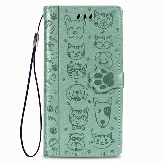 Cute Cat and Dog Embossed Horizontal Flip PU Leather Case with Holder / Card Slot / Wallet / Lanyard, For Huawei P Smart Z / Y9 Prime2019, For Xiaomi Redmi Note 8 Pro, For Xiaomi Redmi Note 8