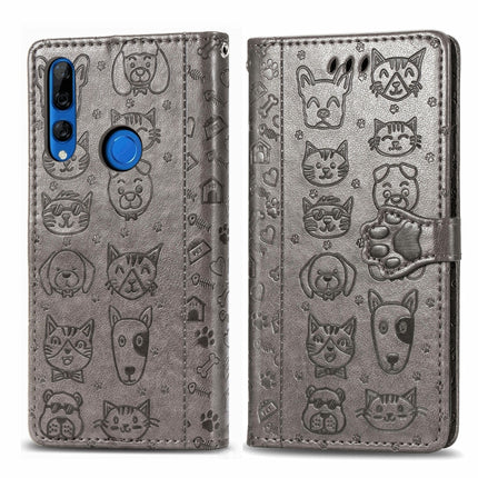 Cute Cat and Dog Embossed Horizontal Flip PU Leather Case with Holder / Card Slot / Wallet / Lanyard, For Huawei P30, For Huawei P30 Lite / Nova 4e, For Huawei Mate 30 Lite/Nova 5i Pro, For Huawei P Smart Z / Y9 Prime2019, For Huawei Honor 20          ...
