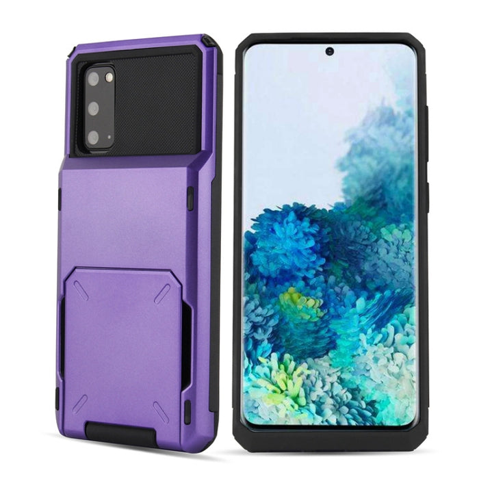 For Galaxy S20 Plus TPU+PC With Card Case  Drop & Shockproof, For Galaxy S20 Plus