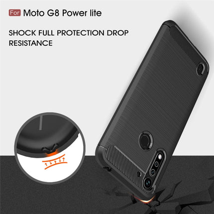 For Motorola Moto G8 Power Lite Brushed Texture Carbon Fiber TPU Case