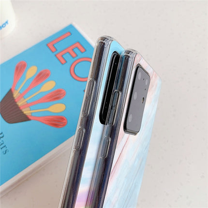 For Huawei P40 TPU Smooth Marbled IMD Mobile Phone Case, White F6, Blue F7, Rainbor F16, Gold F23, Black F30