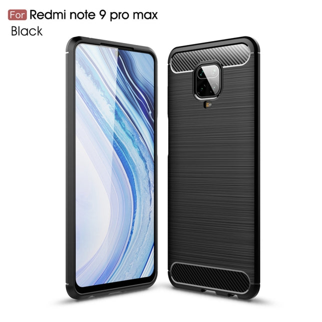 For Xiaomi Redmi Note 9 Pro Max Brushed Texture Carbon Fiber TPU Case, For Redmi Note 9 Pro Max