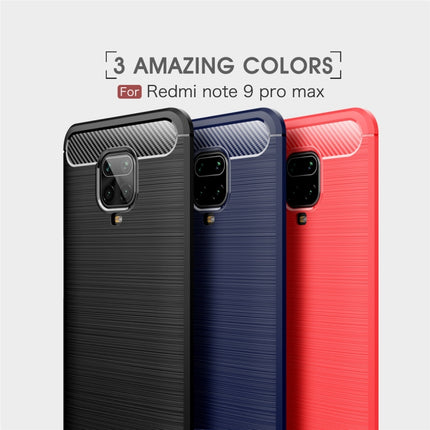 For Xiaomi Redmi Note 9 Pro Max Brushed Texture Carbon Fiber TPU Case, For Redmi Note 9 Pro Max