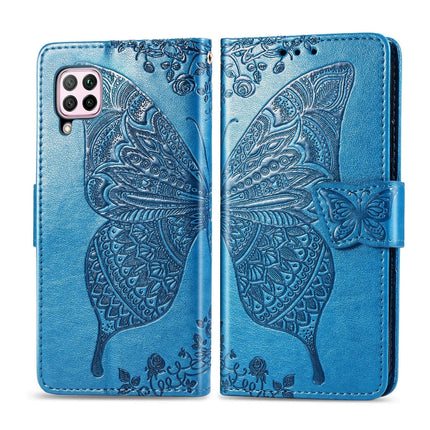 For Huawei P40 Lite/Nova 7i/Nova 6SE Butterfly Love Flower Embossed Horizontal Flip Leather Case with Bracket / Card Slot / Wallet / Lanyard, For Huawei P40 Lite