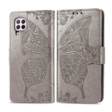 For Huawei P40 Lite/Nova 7i/Nova 6SE Butterfly Love Flower Embossed Horizontal Flip Leather Case with Bracket / Card Slot / Wallet / Lanyard, For Huawei P40 Lite
