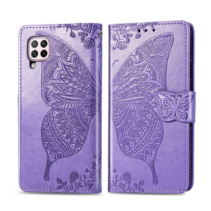 For Huawei P40 Lite/Nova 7i/Nova 6SE Butterfly Love Flower Embossed Horizontal Flip Leather Case with Bracket / Card Slot / Wallet / Lanyard, For Huawei P40 Lite