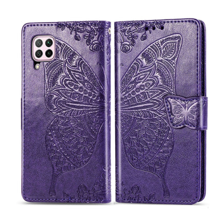 For Huawei P40 Lite/Nova 7i/Nova 6SE Butterfly Love Flower Embossed Horizontal Flip Leather Case with Bracket / Card Slot / Wallet / Lanyard, For Huawei P40 Lite