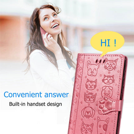 For Huawei P40 Lite/Nova 7i/Nova 6se Cute Cat and Dog Embossed Horizontal Flip Leather Case with Bracket / Card Slot / Wallet / Lanyard, For Huawei P40 Lite
