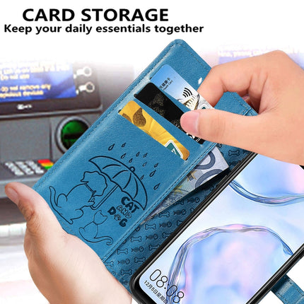 For Huawei P40 Lite/Nova 7i/Nova 6se Cute Cat and Dog Embossed Horizontal Flip Leather Case with Bracket / Card Slot / Wallet / Lanyard, For Huawei P40 Lite