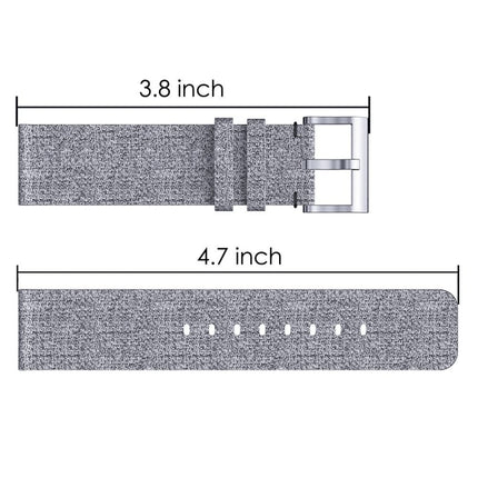 For Huami 1 / Huami 2 / Ticwatch1 / Ticwatch Pro / Samsung Galaxy Watch 46mm / Samsung S3 / Huawei Watch2 Pro / Huawei GT / Huawei Glory Magic  Nylon Canvas Strap