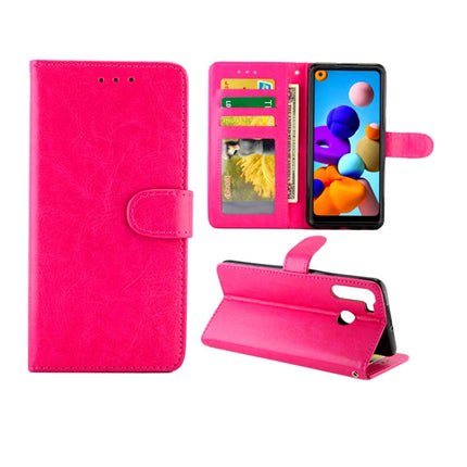 Crazy Horse Texture Leather Horizontal Flip Protective Case with Holder & Card Slots & Wallet & Photo Frame, For Samsung Galaxy A21, For Samsung Galaxy A11, For Huawei P40, For Huawei P40 Pro