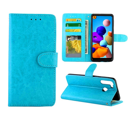Crazy Horse Texture Leather Horizontal Flip Protective Case with Holder & Card Slots & Wallet & Photo Frame, For Samsung Galaxy A21, For Samsung Galaxy A11, For Huawei P40, For Huawei P40 Pro