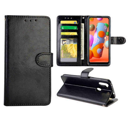Crazy Horse Texture Leather Horizontal Flip Protective Case with Holder & Card Slots & Wallet & Photo Frame, For Samsung Galaxy A21, For Samsung Galaxy A11, For Huawei P40, For Huawei P40 Pro