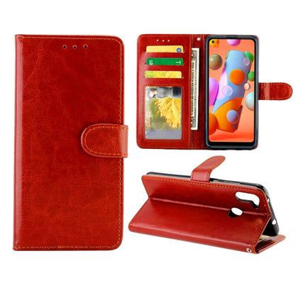 Crazy Horse Texture Leather Horizontal Flip Protective Case with Holder & Card Slots & Wallet & Photo Frame, For Samsung Galaxy A21, For Samsung Galaxy A11, For Huawei P40, For Huawei P40 Pro