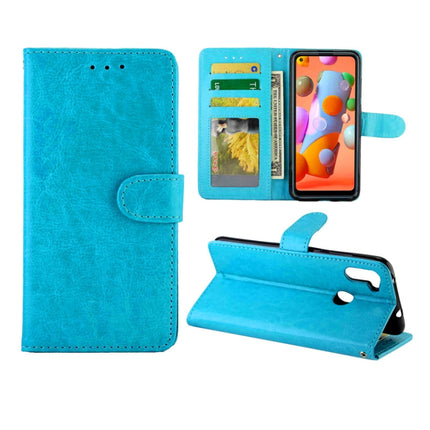 Crazy Horse Texture Leather Horizontal Flip Protective Case with Holder & Card Slots & Wallet & Photo Frame, For Samsung Galaxy A21, For Samsung Galaxy A11, For Huawei P40, For Huawei P40 Pro