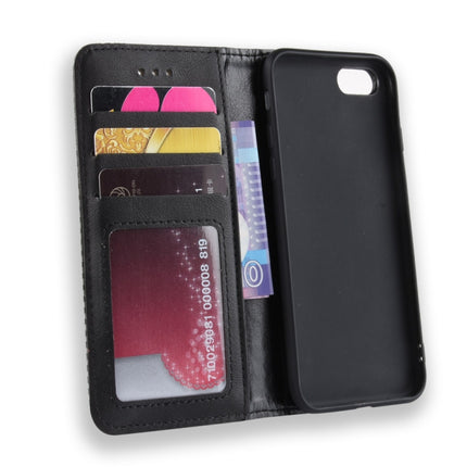 For iPhone SE (2020) Magnetic Buckle Retro Crazy Horse Texture Horizontal Flip Leather Case  , with Holder & Card Slots & Photo Frame, For iPhone SE 2022 / SE 2020
